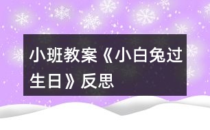 小班教案《小白兔過(guò)生日》反思