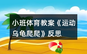 小班體育教案《運(yùn)動(dòng)烏龜爬爬》反思