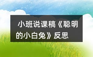  小班說課稿《聰明的小白兔》反思