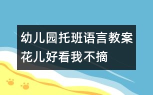 幼兒園托班語(yǔ)言教案：花兒好看我不摘