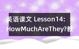 英語(yǔ)課文 Lesson14:HowMuchAreThey?教案 教學(xué)資料 教學(xué)設(shè)計(jì)