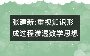 張建新:重視知識形成過程滲透數(shù)學思想方法