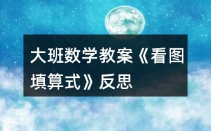 大班數學教案《看圖填算式》反思