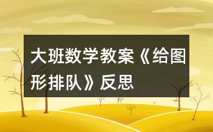 大班數(shù)學教案《給圖形排隊》反思