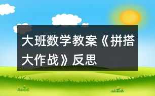 大班數(shù)學教案《拼搭大作戰(zhàn)》反思