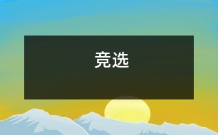 競(jìng)選