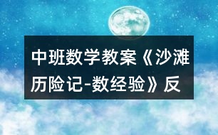 中班數學教案《沙灘歷險記-數經驗》反思