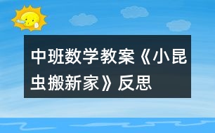 中班數(shù)學教案《小昆蟲搬新家》反思