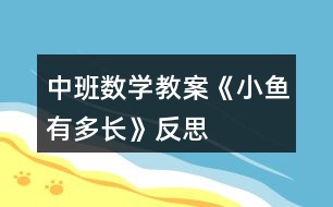 中班數(shù)學(xué)教案《小魚有多長》反思