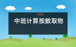 中班計算：按數(shù)取物