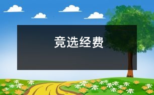 競(jìng)選經(jīng)費(fèi)