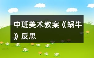 中班美術(shù)教案《蝸?！贩此?></p>										
													<h3>1、中班美術(shù)教案《蝸牛》反思</h3><p><strong>活動目標(biāo)</strong></p><p>　　1、涂涂畫畫、培養(yǎng)幼兒的動手繪畫能力和感受美的能力。</p><p>　　2、親近蝸牛、培養(yǎng)幼兒關(guān)愛小動物的情感。</p><p>　　3、了解蝸牛的外形特征，用流暢的線條和簡單的圖案大膽地裝飾。</p><p>　　4、感受作品的美感。</p><p>　　5、體驗(yàn)想象創(chuàng)造各種圖像的快樂。</p><p><strong>教學(xué)重點(diǎn)、難點(diǎn)</strong></p><p>　　以線構(gòu)圖</p><p><strong>活動準(zhǔn)備</strong></p><p>　　沙盤中的蝸牛、彩色筆、圖畫紙</p><p><strong>活動過程</strong></p><p>　　一、 導(dǎo)入活動 激發(fā)興趣、講述夢畫版《蝸牛來做客》</p><p>　　二、操作活動</p><p>　　1、 觀察小蝸牛 老師出示桌上沙盤里的小蝸牛、請幼兒觀察它的各種形態(tài)(頭藏在殼里，頭微露、頭全露)及其身體特征(頭上有兩只觸角、背上有殼)</p><p>　　2、 老師講解蝸牛的畫法(一點(diǎn)繞圓構(gòu)圖) 右手拿筆、左手要勞動喲</p><p>　　左手放在圖畫紙的中間、用手指頭(食指)點(diǎn)一點(diǎn)，在手指頭點(diǎn)的位置畫一顆棒棒糖、棒棒糖要跳舞啰，跳的是圓圈舞，按順時(shí)針方向……畫上一粒小豆豆、長出兩根牙簽、牙簽上串有黑色的小芝麻……</p><p>　　3、 自由涂畫</p><p>　　老師巡視對需要幫助的孩子進(jìn)行指導(dǎo)</p><p>　　指導(dǎo)幼兒裝扮蝸牛的殼，給蝸牛的殼涂上漂亮的顏色</p><p>　　三、作品評價(jià) 1、作業(yè)交流 2、作業(yè)點(diǎn)評：A、拿1/3的幼兒作品進(jìn)行點(diǎn)評，從不同的角度予以肯定和表揚(yáng) B、對個(gè)別有特點(diǎn)的作品請幼兒自己說說他的畫再點(diǎn)評</p><p>　　四、拓展活動</p><p>　　1、 觸摸蝸牛 感知蝸牛的自我保護(hù)意識，同時(shí)滲透孩子的自我保護(hù)意識</p><p>　　2、 放生蝸牛 培養(yǎng)幼兒關(guān)愛小動物的情感，大自然才是蝸牛的家</p><p><strong>教學(xué)反思</strong></p><p>　　幼兒對筆墨較感興趣，能在玩中學(xué)，玩中有所收獲，特別在控制水份方面有較好的表現(xiàn)。</p><p>　　自然界中的昆蟲的品種繁多，形態(tài)各異，色彩斑斕，為自然界境添了不少的情趣。</p><h3>2、大班美術(shù)教案《蝸?！泛此?/h3><p><strong>活動目標(biāo)</strong></p><p>　　1.通過觀察圖片讓孩子初步了解蝸牛的構(gòu)造。</p><p>　　2.通過教師的故事講解，讓孩子大膽的發(fā)揮想象力。</p><p>　　3.告訴孩子要珍惜時(shí)間，做一個(gè)守時(shí)的人。</p><p>　　4.作畫時(shí)細(xì)心地蘸色，保持桌面和畫面的干凈，體驗(yàn)不同形式美術(shù)活動的樂趣。</p><p>　　5.培養(yǎng)幼兒的技巧和藝術(shù)氣質(zhì)。</p><p><strong>教學(xué)重點(diǎn)、難點(diǎn)</strong></p><p>　　蝸牛的形體構(gòu)造，想象力的充分發(fā)揮。</p><p><strong>活動準(zhǔn)備</strong></p><p>　　課件、記號筆、畫紙、油畫棒</p><p><strong>活動過程：</strong></p><p>　　一. 謎語導(dǎo)入：名字叫做牛，不會拉犁走，要說沒力氣，沒有手、沒有腳，拉著房子走。(蝸牛)</p><p>　　二.講故事并提問：《蝸牛與烏龜參加此為婚禮的故事》</p><p>　　1. 蝸牛為什么刷牙刷這么長時(shí)間呢?</p><p>　　2.</p><p>　　(蝸牛的牙齒是牙齒最多的一種動物，而且它的牙齒都是長在舌頭上，一共有兩萬五千多顆牙齒。)</p><p>　　2.你們知道蝸牛是益蟲還是害蟲呢?</p><p>　　(對于農(nóng)民伯伯來說他是害蟲，因?yàn)樗偸俏∏f稼根部的汁液，可是對于藥物學(xué)家來說，它就是益蟲因?yàn)樗砩系拿恳徊糠侄伎梢宰鏊幉摹?</p><p>　　3.你們想不想讓蝸牛去參加刺猬的婚禮呢?可是已經(jīng)快晚了，怎么辦呢?</p><p>　　三.教師講解并示范 畫出蝸牛的形體</p><p>　　1.蝸牛身上的殼</p><p>　　2.蝸牛的身體。</p><p>　　3.蝸牛的眼睛和頭部的構(gòu)造</p><p>　　4.給蝸牛想的辦法讓它快點(diǎn)到刺猬家發(fā)揮想象力。</p><p>　　5.在畫紙的空白位置添畫。</p><p>　　四.涂顏色</p><p>　　五.展示作品</p><p>　　1.律動《蝸牛與黃鸝鳥》</p><p>　　六.活動延伸：</p><p>　　用橡皮泥捏一個(gè)蝸牛</p><p><strong>教學(xué)反思</strong></p><p>　　在這節(jié)課上孩子的想法很好，因?yàn)樵谄綍r(shí)的課堂中再想象力這方面很注意去調(diào)動孩子，我們的孩子是農(nóng)村的，很少接觸在這方面的 鍛煉和鼓勵(lì)，在這節(jié)課中很多的孩子都大膽的畫出了蝸牛的殼，殼畫完時(shí)，我鼓勵(lì)孩子大膽的說這像什么?有的說：像棒棒糖、有的說：陀螺······通過這樣的提問后孩子的思維好像不那么拘謹(jǐn)了，特別是在給蝸牛想辦法的時(shí)候，他們的思維更活躍了，有的說：給他一輛摩托車、有的說：給他弄個(gè)降落傘、有的說：給他一個(gè)火箭、我接著引導(dǎo)：給他一個(gè)哪吒的風(fēng)火輪····你一言我一語說出了好多，在這節(jié)課中孩子的興趣一直很高，所以，在這節(jié)課中我覺得還是比較成功的。我自己感覺孩子的可塑性很強(qiáng)，只要我們老師大膽的給孩子空間、讓他感覺到無拘無束，那么，他們的想象能力、思維能力會顯著提高，我還要繼續(xù)的去努力!</p><h3>3、中班美術(shù)教案《夏天》含反思</h3><p><strong>活動目標(biāo)：</strong></p><p>　　1、 在掌握水墨畫表現(xiàn)方法基礎(chǔ)上，用水墨化的表現(xiàn)方法根據(jù)主題進(jìn)行創(chuàng)作性繪畫。</p><p>　　2、 培養(yǎng)幼兒的想象力，創(chuàng)造力及講述能力，使之萌發(fā)愛美的情趣。</p><p>　　3、 加深幼兒對夏天的認(rèn)識。</p><p>　　4、 在創(chuàng)作時(shí)體驗(yàn)色彩和圖案對稱帶來的均衡美感。</p><p>　　5、 感受作品的美感。</p><p><strong>活動準(zhǔn)備：</strong></p><p>　　1、 教具準(zhǔn)備：①毛筆、宣紙、顏料、擦手巾;②錄音機(jī)和音樂磁帶、圖片四幅。</p><p>　　2、 知識準(zhǔn)備：布置幼兒平時(shí)注意觀察夏天的景象。</p><p><strong>活動過程：</strong></p><p>　　一、 開始部分</p><p>　　教師啟發(fā)性談話，引導(dǎo)喲額說出自己對夏天的認(rèn)識和感受，萌發(fā)幼兒進(jìn)行“美麗的夏天”主題畫的創(chuàng)作愿望。</p><p>　　1、 引導(dǎo)幼兒講出夏天最喜歡去的地方。</p><p>　　2、 豐富幼兒關(guān)于夏季的知識，激發(fā)創(chuàng)作欲望。</p><p>　　二、 基本部分</p><p>　　1、 出示四幅不同特點(diǎn)的圖片，讓幼兒通過觀察，掌握主題化的畫面安排及色彩運(yùn)用的方法，并能大膽用水墨畫的手法進(jìn)行創(chuàng)作繪畫。</p><p>　　2、 幼兒作畫，老師巡回指導(dǎo)。</p><p>　　要求幼兒根據(jù)自己的生活經(jīng)驗(yàn)，充分發(fā)揮自己的想象力，創(chuàng)造力進(jìn)行主題繪畫;對能力差的幼兒進(jìn)行個(gè)別指導(dǎo)。</p><p>　　3、 啟發(fā)幼兒根據(jù)自己的畫面進(jìn)行講述，要求講得有順序，較完整。</p><p>　?、耪堄變簽樽约旱漠嬅?/p><p>　?、苾扇艘黄鹣嗷ブv述畫面。</p><p>　?、钦垈€(gè)別幼兒獨(dú)立講述。</p><p>　　三、 結(jié)束部分</p><p>　　1、 教師將幼兒的作品掛在活動室四周，給幼兒欣賞。</p><p>　　2、 請幼兒評選自己最喜歡的作品。</p><p>　　3、 教師啟發(fā)幼兒從畫面安排、色彩運(yùn)用、形象處理、想象力豐富等方面進(jìn)行講拼。</p><p>　　4、 幼兒隨音樂做輕松活動，出活動室。</p><p><strong>教學(xué)反思：</strong></p><p>　　從執(zhí)教的情況來看，我覺得自己在課堂上的組織語言還有待加強(qiáng)，如何讓孩子對你的提問或是小結(jié)能更好的明白、理解，是自己在以后的教學(xué)中需要關(guān)注的一個(gè)重要方面。其次在執(zhí)教的過程中缺少激情，數(shù)學(xué)本省就是枯燥的，那在教孩子新知識的時(shí)候，就需要老師以自己的激情帶動孩子的學(xué)習(xí)，在今后的教學(xué)中這方面也要注意。</p><h3>4、中班美術(shù)教案《荷花》含反思</h3><p><strong>活動目標(biāo)</strong></p><p>　　1.學(xué)習(xí)用油水分離法畫荷花。</p><p>　　2.能結(jié)合夏天的特征，創(chuàng)造性地表現(xiàn)荷花的不同形態(tài)。</p><p>　　3.在創(chuàng)作時(shí)體驗(yàn)色彩和圖案對稱帶來的均衡美感。</p><p>　　4.大膽嘗試?yán)L畫，并用對稱的方法進(jìn)行裝飾。</p><p>　　5.培養(yǎng)幼兒的技巧和藝術(shù)氣質(zhì)。</p><p><strong>活動準(zhǔn)備</strong></p><p>　　1.各色水粉顏料、油畫棒、調(diào)色盤、刷子、畫紙。</p><p>　　2.魔術(shù)道具(乾坤袋)、范畫、夏天背景圖、PPT。</p><p><strong>活動過程</strong></p><p>　　1.魔術(shù)情境導(dǎo)入 ，感受荷花的多種形態(tài)，激發(fā)幼兒作畫的興趣。</p><p>　　(1)創(chuàng)設(shè)魔術(shù)師表演的情境，魔術(shù)師自我介紹后提問：現(xiàn)在是什么季節(jié)?你們喜歡夏天嗎?想不想現(xiàn)在就到植物園看看夏天的景色呢?</p><p>　　(2)表演第一個(gè)魔術(shù)“變夏天”，導(dǎo)入“夏天背景板”，引導(dǎo)幼兒欣賞并提問：“你都看到了什么?荷花有哪些形態(tài)?”并小結(jié)。</p><p>　　2.第二個(gè)魔術(shù)——荷花開了，示范講解“油水分離”畫法。</p><p>　　師：下面我要表演的魔術(shù)就跟美麗的荷花有關(guān)，請欣賞魔術(shù)“荷花開了”。</p><p>　　(1)在表演魔術(shù)過程中，講解準(zhǔn)備用具、荷花的繪畫步驟。</p><p>　　(2)魔術(shù)表演完利用PPT演示淡幼兒揭秘魔術(shù)的原因。</p><p>　　3.幼兒學(xué)習(xí)作畫，教師巡回指導(dǎo)。</p><p>　　(1)指導(dǎo)幼兒先用油畫棒畫出自己喜歡的荷花形態(tài)，并大膽添畫夏天的景色。(2)指導(dǎo)幼兒畫完要畫的內(nèi)容后選擇自己喜歡的水彩顏色在畫好的畫面上罩染。重點(diǎn)觀察幼兒蘸色、罩染的情況，鼓勵(lì)和引導(dǎo)幼兒大膽嘗試快速、均勻的罩染方法。</p><p>　　4.引導(dǎo)幼兒展示、欣賞、評價(jià)作品。</p><p>　　(1)創(chuàng)設(shè)魔法城堡正在裝修的情境，引導(dǎo)幼兒將畫好的作品展示在魔法城堡的城墻上。</p><p>　　(2)引導(dǎo)幼兒互相交流，說說喜歡的作品及理由。</p><p>　　5.活動延伸。</p><p>　　(1)將活動材料投放在美工區(qū)，鼓勵(lì)幼兒繼續(xù)學(xué)習(xí)用油水分離畫法，表現(xiàn)夏天等其它事物。</p><p>　　(2)請小朋友回家為爸爸媽媽展示一下“荷花開了”的魔術(shù)。</p><p>　　告訴幼兒魔術(shù)表演結(jié)束了，一起離場。</p><p><strong>教學(xué)反思：</strong></p><p>　　幼兒美術(shù)活動，是一種需要他們手、眼、腦并用，并需要把自己的想象和從外界感受到的信息轉(zhuǎn)化成自己的心理意象，再用一定的美術(shù)媒介把它表現(xiàn)出來的操作活動。</p><h3>5、中班美術(shù)教案《彩虹》含反思</h3><p><strong>活動目標(biāo)：</strong></p><p>　　1、知道彩虹是下雨后出現(xiàn)的自然現(xiàn)象，它是由紅、橙、黃、綠、藍(lán)、靛、紫七種顏色組成的。</p><p>　　2、讓幼兒以彩虹為線索進(jìn)行大膽想像，創(chuàng)作。</p><p>　　3、學(xué)習(xí)用七種顏色畫出彩虹。</p><p>　　4、培養(yǎng)幼兒良好的作畫習(xí)慣。</p><p>　　5、培養(yǎng)幼兒良好的操作習(xí)慣，保持桌面干凈。</p><p><strong>活動準(zhǔn)備：</strong></p><p>　　1、雨后帶幼兒觀察彩虹，“彩虹圖片”</p><p>　　2、幼兒用書，紙。</p><p>　　3、水彩筆、繪畫紙。</p><p><strong>活動過程：</strong></p><p>　　1、我們都知道夏天是一個(gè)多雨的季節(jié)，夏天的雨和其他季節(jié)的雨有什么不同?”引導(dǎo)幼兒會議討論見過的彩虹。請幼兒說出在什么地方、什么時(shí)候見過彩虹?彩虹是什么樣子的?它像什么?請幼兒說出彩虹的顏色，它是由哪些顏色組成的?</p><p>　　2、夏天下雨的時(shí)候會打雷，閃電，這樣的雨叫什么雨?</p><p>　　3、雷陣雨過后天空會出現(xiàn)什么?是否每次雷陣雨過后都會有彩虹?那么什么情況下會出現(xiàn)彩虹?下雨過后，太陽出來了，我們就看到天空邊有一條彩虹，對嗎?如果太陽不出來，能看到彩虹嗎?</p><p>　　小結(jié)：下雨過后，太陽出來了，我們就看到天空邊有一條彩虹。所以，雨過天晴就能看到彩虹。</p><p>　　4、觀看彩色圖片。引導(dǎo)幼兒從彩虹的外形、顏色等欣賞。知道彩虹是由赤、橙、黃、綠、青、藍(lán)、紫七種顏色組成的。</p><p>　　5、彩虹寶寶真調(diào)皮，喜歡到處找朋友做游戲，它喜歡和誰做游戲?第一幼兒教育網(wǎng)站</p><p>　　6、教師出示彩虹作品并講解彩虹繪畫過程。</p><p>　　7、請幼兒選擇油畫棒、顏料、棉簽、水彩筆等自己喜歡的繪畫材料繪出彩虹。</p><p>　　8、將彩虹紙剪成云朵布置活動室或引導(dǎo)幼兒畫出彩虹后添畫景物。</p><p>　　創(chuàng)作聯(lián)想</p><p>　　1、幼兒結(jié)合自己的感受畫彩虹，你想請彩虹寶寶和誰做朋友，請你把它畫下來，教師巡回指導(dǎo)。。</p><p>　　2、幼兒結(jié)合自己的感受畫彩虹，教師巡回指示。</p><p>　　3、鼓勵(lì)幼兒大膽落筆，運(yùn)用多種技能表現(xiàn)自己的的想象中的彩虹。</p><p>　　4、啟發(fā)幼兒抓住自己的感覺，大膽發(fā)揮想象，創(chuàng)造性地表現(xiàn)自己所要表達(dá)的彩虹。</p><p>　　展示交流</p><p>　　1、出示幼兒的作品，觀察是七種顏色，引導(dǎo)幼兒分辨顏色排列變化規(guī)律是否對。</p><p>　　2、交流彩虹和誰交朋友做游戲。</p><p>　　活動延伸：</p><p>　　請家長在日常生活中帶幼兒觀察雨后的天空。</p><p><strong>區(qū)域活動</strong></p><p>　　氣象公公的玩具店。</p><p>　　活動目標(biāo)：</p><p>　　學(xué)習(xí)扮演角色表演故事，初步理解風(fēng)、云、雷、電和雨的自然現(xiàn)象。</p><p>　　活動準(zhǔn)備：</p><p>　　小豬、小兔、小貓和小狗頭飾以及風(fēng)、云、雷、電和雨和氣象公公的頭飾。</p><p>　　區(qū)域規(guī)模：</p><p>　　設(shè)1個(gè)區(qū)，10名幼兒。</p><p>　　活動過程：</p><p>　　1、引導(dǎo)幼兒自主分配角色扮演各種角色，鼓勵(lì)幼兒大膽表演。</p><p>　　2、結(jié)合角色說說買了風(fēng)、云、雷、電和雨后，都發(fā)生了什么現(xiàn)象?</p><p><strong>活動反思：</strong></p><p>　　此次活動中，幼兒們感知了彩虹的七種顏色，以及顏色的排列的順序。同時(shí)，幼兒們嘗試以彩虹為線索進(jìn)行大膽想象、創(chuàng)作，幼兒大膽交流自己的作品《彩虹真美麗》，個(gè)別能力較弱的幼兒不會畫彩虹，需要老師指導(dǎo)和幫助。科學(xué)學(xué)習(xí)要以探究為核心。在整個(gè)的探究活動，幼兒經(jīng)歷了猜想-設(shè)計(jì)-探究-驗(yàn)證這個(gè)完整的探究式學(xué)習(xí)過程，教師注意自始至終都以一種啟發(fā)者、引導(dǎo)者、幫助者、欣賞者的身份參與到幼兒的探究活動中。注意培養(yǎng)學(xué)生選擇自己的方式進(jìn)行表達(dá)與交流，幼兒語言不完整，注意對回答適時(shí)補(bǔ)充，并善于及時(shí)捕捉幼兒隨時(shí)閃現(xiàn)的智慧火花，給他們表揚(yáng)與激勵(lì)。</p><h3>6、中班美術(shù)教案《房子》含反思</h3><p><strong>活動目標(biāo)</strong></p><p>　　1、培養(yǎng)幼兒對家的喜愛和對美的感受能力。</p><p>　　2、幼兒能用紙折好房子，粘貼在紙上，并添畫出花、草、樹等其他物體。</p><p>　　3、通過折房子讓幼兒知道房子的結(jié)構(gòu)，有屋頂、墻面、門、窗。</p><p>　　4、培養(yǎng)幼兒的技巧和藝術(shù)氣質(zhì)。</p><p>　　5、能展開豐富的想象，大膽自信地向同伴介紹自己的作品。</p><p><strong>活動重難點(diǎn)</strong></p><p>　　重點(diǎn)：學(xué)習(xí)用正方形的紙折房子。</p><p>　　難點(diǎn)：折出房子兩邊的尖角，并能發(fā)揮想象添畫景物。</p><p><strong>活動準(zhǔn)備</strong></p><p>　　1、正方形彩紙每人一張、膠棒每人一支(26張)，水彩筆、油畫棒若干支，裝筆小筐六個(gè)。</p><p>　　2、折好的房子一個(gè)，二幅完整的折、貼、添加景物的畫，(一塊黑板，一塊布、六塊磁鐵，課前將范畫貼好｝</p><p><strong>活動過程</strong></p><p>　　一、引出課題，激發(fā)幼兒興趣：</p><p>　　1、老師用神秘的表情和語氣吸引幼兒的注意力，“今天園長媽媽用紙折了一個(gè)禮物要送給我們30班的小朋友，你們想知道是什么嗎?</p><p>　　2、請小朋友看看這像什么?(老師出示折好的一間房子，引起幼兒的興趣)。!.來源:快思老.師教案網(wǎng)!這個(gè)房子就是園長媽媽的家，好看嗎?那么你們想不想也折一個(gè)小房子，當(dāng)作自己的家呢?</p><p>　　3、瞧，這是園長媽媽的家，漂亮嗎?(出示范畫給幼兒欣賞折、貼、畫自己的家)。園長媽媽畫了些什么呢?(幼兒邊看邊說)你們想不想也把自己的家畫出來呢?</p><p>　　4、現(xiàn)在我先來教小朋友折一個(gè)房子，變成自己的家好嗎?等一會小朋友再把自己的家添畫上美麗的風(fēng)景好嗎?</p><p>　　二、講解示范：</p><p>　　1、先用正方形紙折出小房子。(教師講解示范，幼兒跟折)</p><p>　　把正方形紙邊對邊對齊折;再橫著對折后打開，折出中心線;把兩邊的紙向中心線折;用手指伸進(jìn)去折出房子兩邊的尖角。</p><p>　　2、我們把折好的小房子在反面用膠棒涂抹，貼在紙上，然后再請小朋友添畫自己家小區(qū)的風(fēng)景，比比誰的家最美麗。</p><p>　　三、幼兒作畫，教師巡回指導(dǎo)：</p><p>　　1、提醒幼兒先折好房子，再將折好的房子粘貼在紙上，然后添畫各種風(fēng)景和物體。</p><p>　　2、鼓勵(lì)幼兒大膽涂色，使畫面色彩鮮艷。</p><p>　　四、講評：幼兒互相參觀，說說誰的家最漂亮。</p><p><strong>反思：</strong></p><p>　　幼兒在活動中大部分能夠參與進(jìn)來，個(gè)別有自主創(chuàng)新意識，還能夠做出別的作品。</p><p>　　每個(gè)幼兒都有自己的特點(diǎn)，根據(jù)他們不同的性格設(shè)計(jì)出不同的應(yīng)對方案。促進(jìn)幼兒最大限度的發(fā)展。</p><h3>7、中班美術(shù)教案《西瓜》含反思</h3><p><strong>活動目標(biāo)：</strong></p><p>　　1.能感受西瓜整體及局部的形狀和色彩之美。</p><p>　　2.會畫出半圓形的切片西瓜。</p><p>　　3.培養(yǎng)幼兒的技巧和藝術(shù)氣質(zhì)。</p><p>　　4.引導(dǎo)孩子們在活動結(jié)束后把自己的繪畫材料分類擺放，養(yǎng)成良好習(xí)慣。</p><p><strong>活動準(zhǔn)備：</strong></p><p>　　切西瓜課件，畫好的范例，油畫棒、圖畫紙、黑色水粉顏料。</p><p><strong>活動過程：</strong></p><p>　　一、游戲