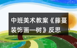 中班美術教案《藤蔓裝飾畫―樹》反思