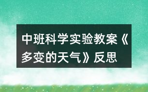 中班科學(xué)實(shí)驗教案《多變的天氣》反思