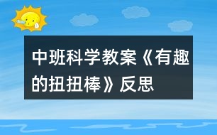 中班科學(xué)教案《有趣的扭扭棒》反思