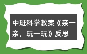 中班科學(xué)教案《親一親，玩一玩》反思