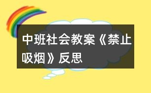 中班社會教案《禁止吸煙》反思