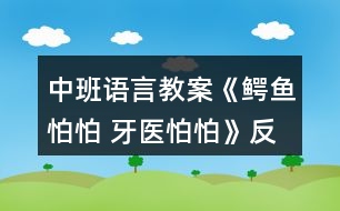 中班語(yǔ)言教案《鱷魚怕怕 牙醫(yī)怕怕》反思