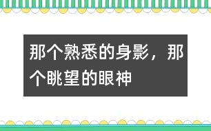 那個(gè)熟悉的身影，那個(gè)眺望的眼神