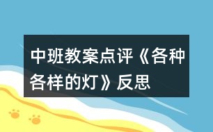 中班教案點評《各種各樣的燈》反思