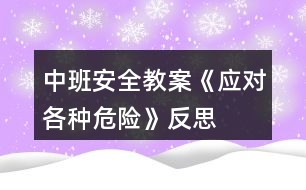 中班安全教案《應對各種危險》反思