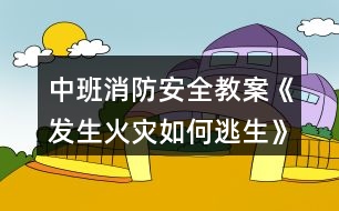 中班消防安全教案《發(fā)生火災如何逃生》反思