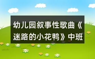 幼兒園敘事性歌曲《迷路的小花鴨》中班音樂(lè)教案反思