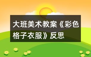 大班美術(shù)教案《彩色格子衣服》反思