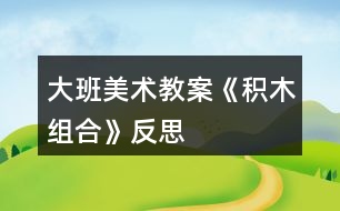 大班美術教案《積木組合》反思