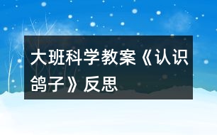 大班科學(xué)教案《認(rèn)識(shí)鴿子》反思