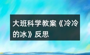 大班科學(xué)教案《冷冷的冰》反思