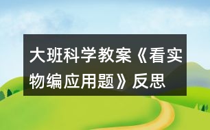 大班科學教案《看實物編應用題》反思