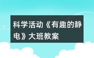 科學(xué)活動《有趣的靜電》大班教案