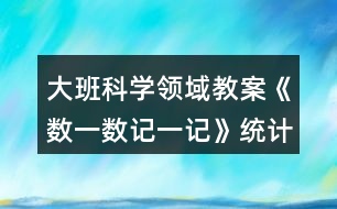 大班科學(xué)領(lǐng)域教案《數(shù)一數(shù)記一記》統(tǒng)計