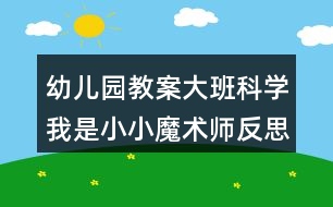 幼兒園教案大班科學(xué)我是小小魔術(shù)師反思