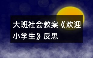 大班社會(huì)教案《歡迎小學(xué)生》反思