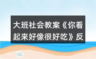 大班社會教案《你看起來好像很好吃》反思