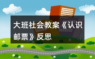 大班社會教案《認(rèn)識郵票》反思