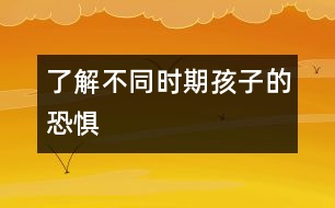 了解不同時期孩子的恐懼