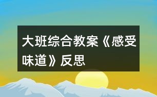 大班綜合教案《感受味道》反思