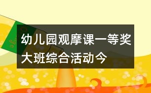 幼兒園觀摩課一等獎(jiǎng)大班綜合活動(dòng)——今天我下廚教學(xué)設(shè)計(jì)、說(shuō)課稿及專家點(diǎn)評(píng)