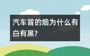 汽車冒的煙為什么有白有黑?