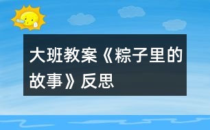 大班教案《粽子里的故事》反思